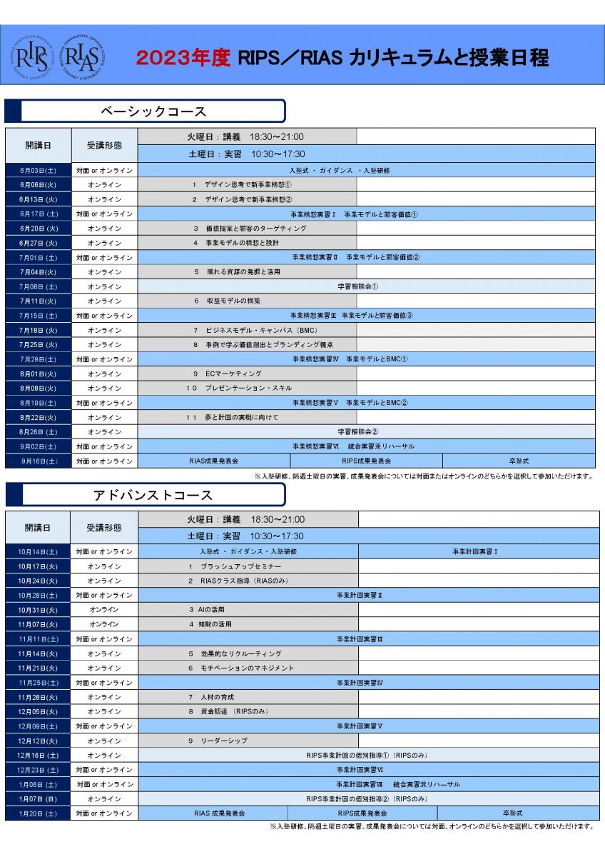 スケジュール